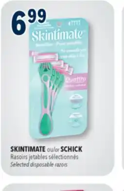 Familiprix SKINTIMATE, Selected disposable razors offer