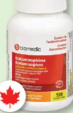 Familiprix Biomedic extra strength acetaminophen tablets for adults 500un offer