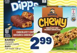 Marché Bonichoix BARRES QUAKER QUAKER CHEWY, DIPPS CHEWY, DIPPS BARS BARS offer