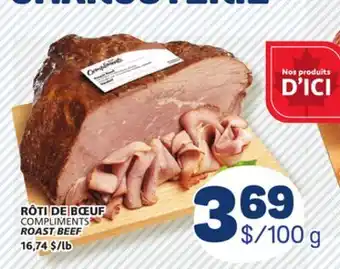 Marché Bonichoix COMPLIMENTS ROAST BEEF offer