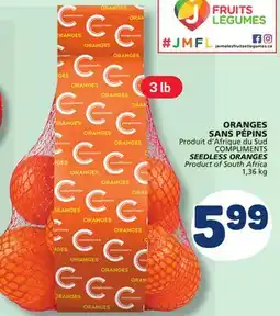 Marché Bonichoix COMPLIMENTS SEEDLESS ORANGES offer