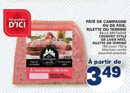 Marché Bonichoix COUNTRY STYLE OR LIVER PÂTÉ, OR LIVER offer