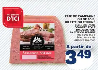 Marché Bonichoix COUNTRY STYLE OR LIVER PÂTÉ, OR LIVER offer