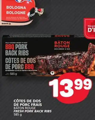 Marché Bonichoix BÂTON ROUGE FRESH PORK BACK RIBS offer
