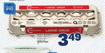 Marché Bonichoix COMPLIMENTS Large size WHITE EGGS offer