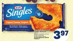 Marché Bonichoix KRAFT SINGLES, VELVEETA (410 g) EXTRA CHEDDAR, EXTRA SUISSE (390 g) SLICED PROCESS CHEESE PRODUCT offer
