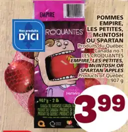 Marché Bonichoix POMMES, EMPIRE, LES PETITES, McINTOSH OR McINTOSH OR SPARTAN APPLES offer