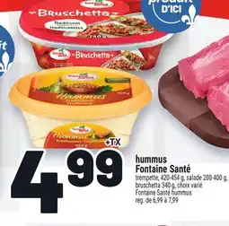 Metro HUMMUS FONTAINE SANTÉ | FONTAINE SANTÉ HUMMUS offer
