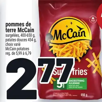 Metro POMMES DE TERRE MCCAIN | MCCAIN POTATOES offer
