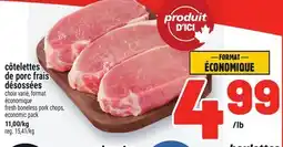 Metro CÔTELETTES DE PORC FRAIS DÉSOSSÉES | FRESH BONELESS PORK CHOPS offer