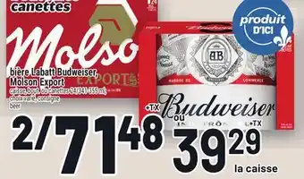 Metro BIÈRE LABATT BUDWEISER, MOLSON EXPORT | BEER offer
