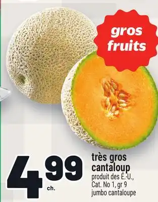 Metro TRÈS GROS CANTALOUP | JUMBO CANTALOUPE offer