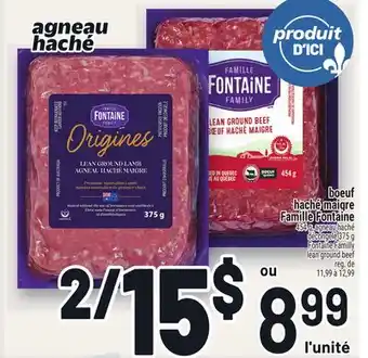 Metro BOEUF HACHÉ MAIGRE FAMILLE FONTAINE | FONTAINE FAMILLY LEAN GROUND BEEF offer