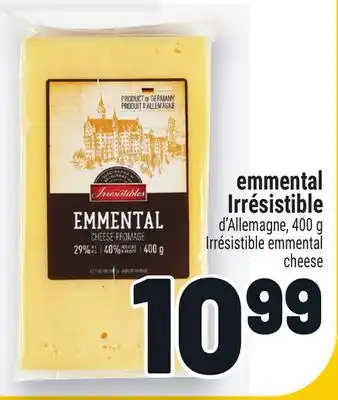 Metro EMMENTAL IRRÉSISTIBLE | IRRÉSISTIBLE EMMENTAL CHEESE offer