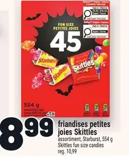 Metro FRIANDISES PETITES JOIES SKITTLES | SKITTLES FUN SIZE CANDIES offer