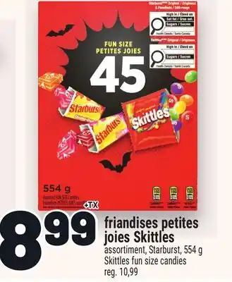 Metro FRIANDISES PETITES JOIES SKITTLES | SKITTLES FUN SIZE CANDIES offer
