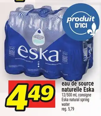 Metro EAU DE SOURCE NATURELLE ESKA | ESKA NATURAL SPRING WATER offer
