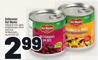 Metro BETTERAVES DEL MONTE | DEL MONTE BEETS offer