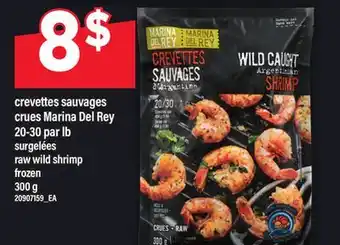 Maxi CREVETTES SAUVAGES CRUES MARINA DEL REY, 20-30 PAR LB | RAW WILD SHRIMP, 300 G offer