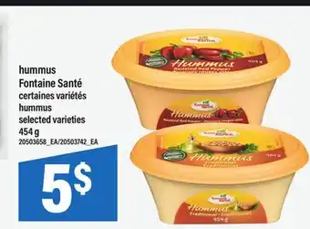 Maxi HUMMUS FONTAINE SANTÉ, 454 g offer