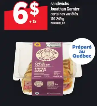Maxi SANDWICHS JONATHAN GARNIER, 170-249 g offer