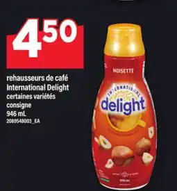 Maxi REHAUSSEURS DE CAFÉ INTERNATIONAL DELIGHT, 946 mL offer