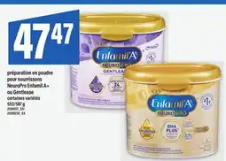 Maxi PRÉPARATION EN POUDRE POUR NOURRISSONS NEUROPRO ENFAMIL A+ OU GENTLEASE, 553/587 G offer