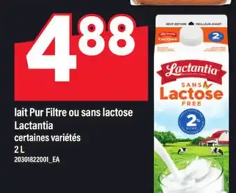 Maxi LAIT PUR FILTRE OU LACTOSE LACTANTIA, 2 L offer