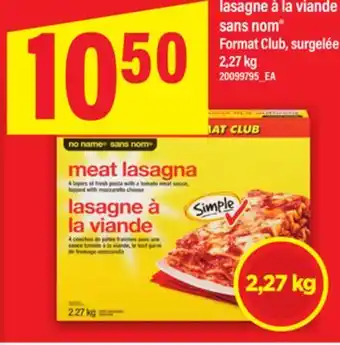 Maxi LASAGNE À LA VIANDE SANS NOM , 2,27 KG offer