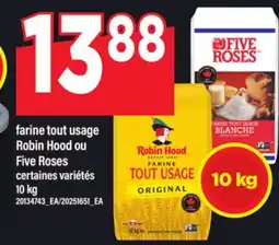 Maxi FARINE TOUT USAGE ROBIN HOOD OU FIVE ROSES, 10 KG offer