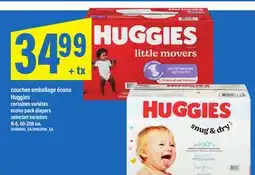 Maxi COUCHES EMBALLAGE ÉCONO HUGGIES | ECONO PACK DIAPERS, N-8, 60-208 UN offer