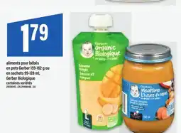 Maxi ALIMENTS POUR BÉBÉS EN POTS GERBER 159-162 G OU EN SACHETS 99-128 ML GERBER BIOLOGIQUE offer
