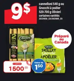 Maxi CANNELLONI 540 G OU GNOCCHI À POÊLER 520-700 G OLIVIERI offer