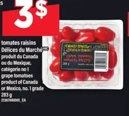 Maxi TOMATES RAISINS DÉLICES DU MARCHÉ MC | GRAPE TOMATOES offer