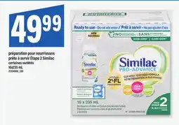 Maxi PRÉPARATION POUR NOURRISSONS PRÊTE À SERVIR ÉTAPE 2 SIMILAC, 16x235 mL offer