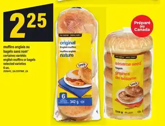 Maxi MUFFINS ANGLAIS OU BAGELS SANS NOM , 6 un offer