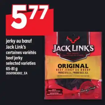 Maxi JERKY AU BŒUF JACK LINK'S | BEEF JERKY, 65-81 G offer