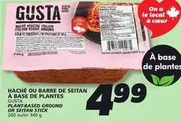 IGA GUSTA PLANT-BASED GROUND OR SEITAN STICK offer
