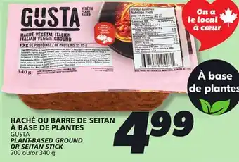 IGA GUSTA PLANT-BASED GROUND OR SEITAN STICK offer