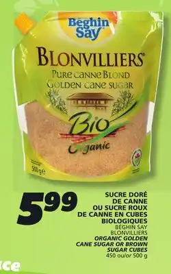 IGA BÉGHIN SAY BLONVILLIERS ORGANIC GOLDEN CANE SUGAR OR BROWN SUGAR CUBES offer