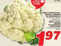 IGA WHITE, PURPLE, ORANGE OR ROMANESCO CAULIFLOWER offer
