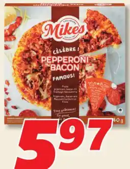 IGA MIKES FROZEN PIZZA offer