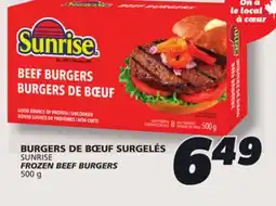 IGA SUNRISE FROZEN BEEF BURGERS offer
