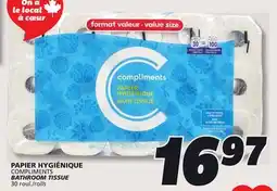 IGA COMPLIMENTS BATHROOM TISSUE offer