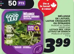 IGA GOOD LEAF LETTUCE MIX, CRISP LETTUCE OR SPINACH offer
