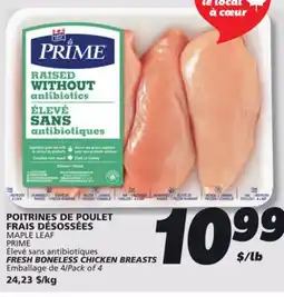 IGA MAPLE LEAF PRIME FRESH BONELESS CHICKEN BREASTS offer