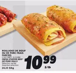 IGA C'EST PRÊT! À CUIRE FRESH STUFFED BEEF OR PORK ROLLS offer