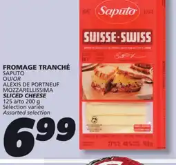 IGA SAPUTO OR ALEXIS DE PORTNEUF MOZZARELLISSIMA SLICED CHEESE offer
