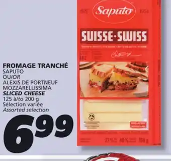 IGA SAPUTO OR ALEXIS DE PORTNEUF MOZZARELLISSIMA SLICED CHEESE offer
