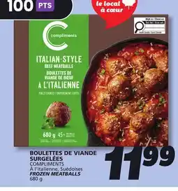 IGA COMPLIMENTS FROZEN MEATBALLS offer